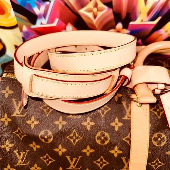 🛑SOLD🛑🧳✈️🏝Authentic Louis Vuitton Keepall Bandouliere 55 Luggage Bag Monogr… - Picture 14 of 16